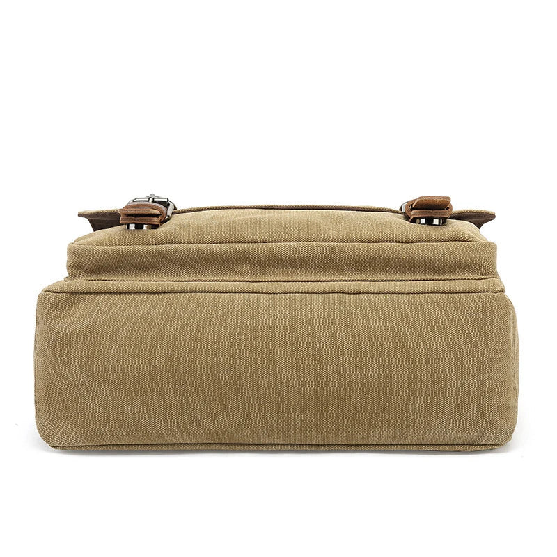 Men's Shoulder Bag with Buckled Flap