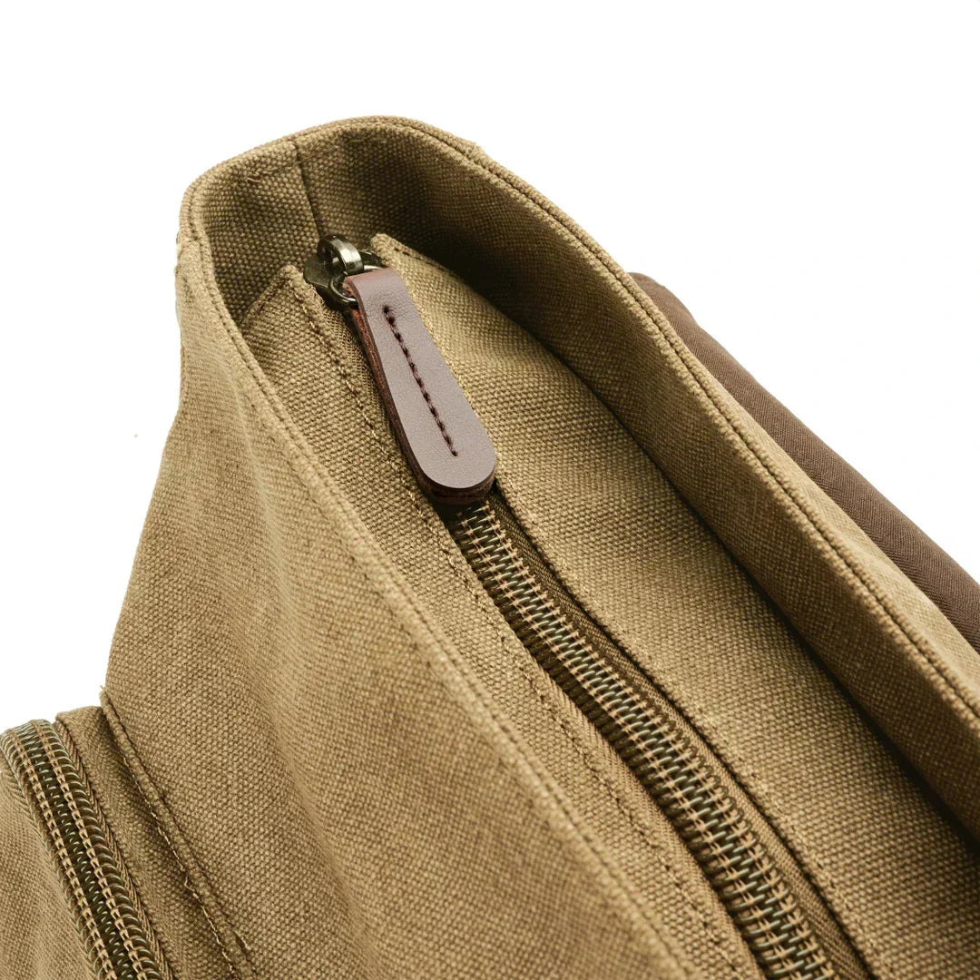 Men's Shoulder Bag with Buckled Flap