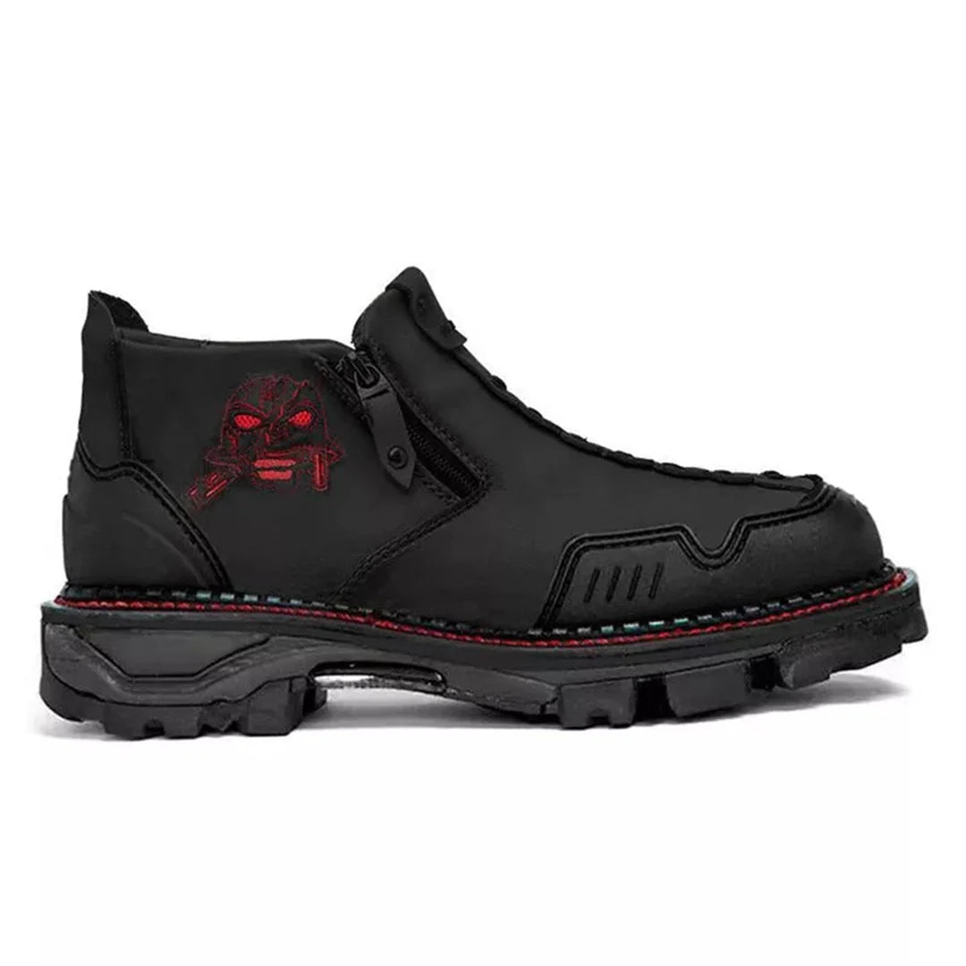 Men's Skull Accent Ankle Boots