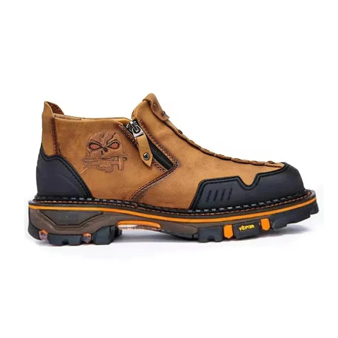 Men's Skull Accent Ankle Boots