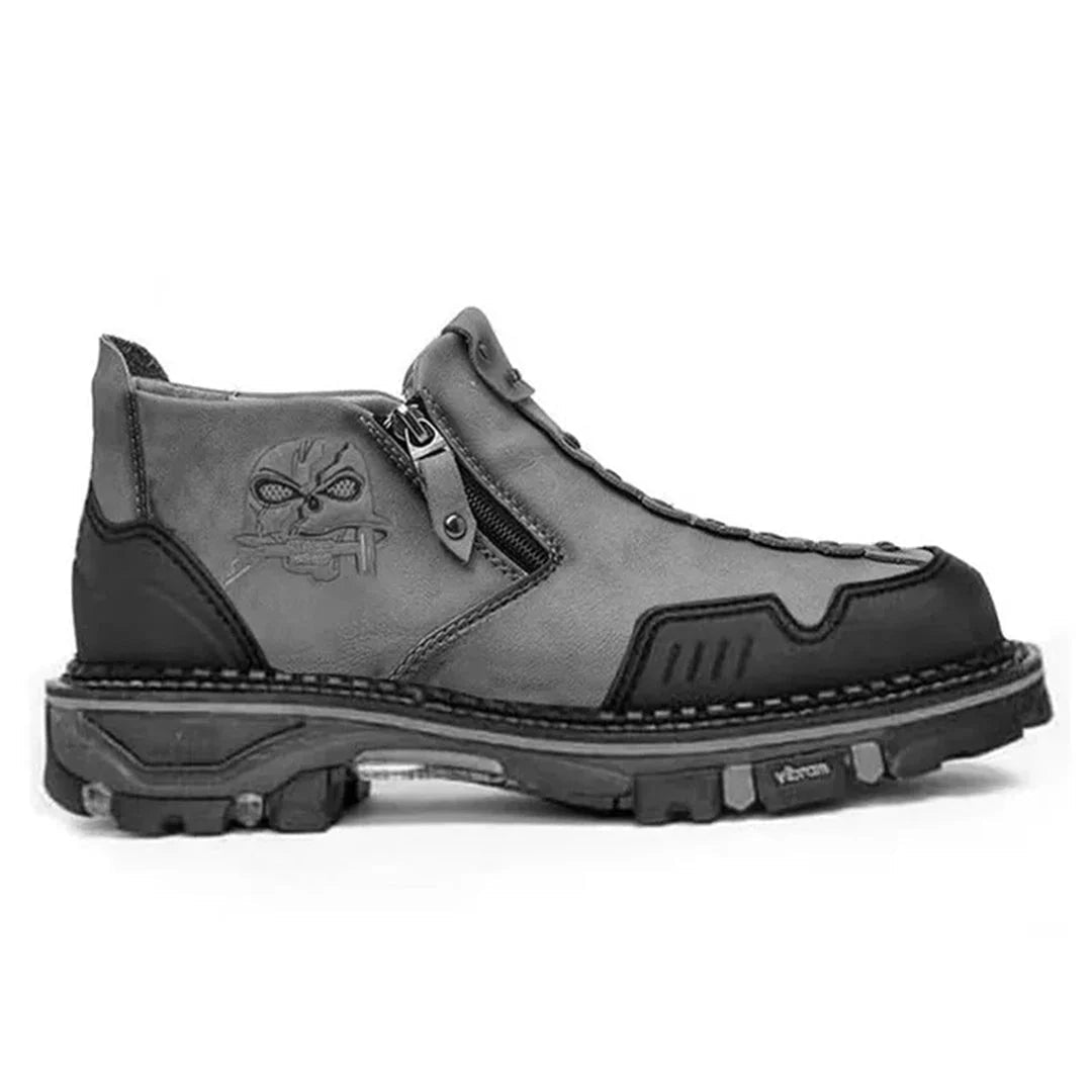 Men's Skull Accent Ankle Boots