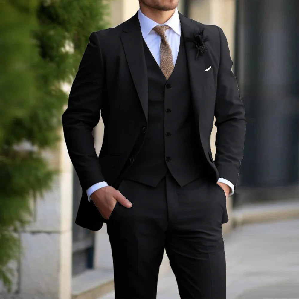 Men's Slim Fit 3-Piece Formal Suit