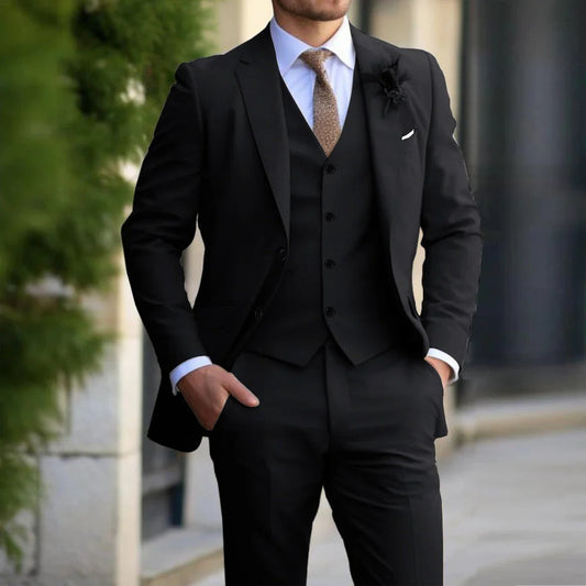 Men's Slim Fit 3-Piece Formal Suit