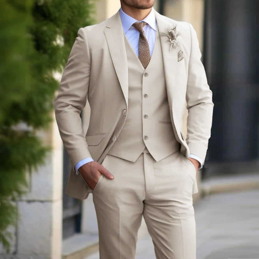Men's Slim Fit 3-Piece Formal Suit