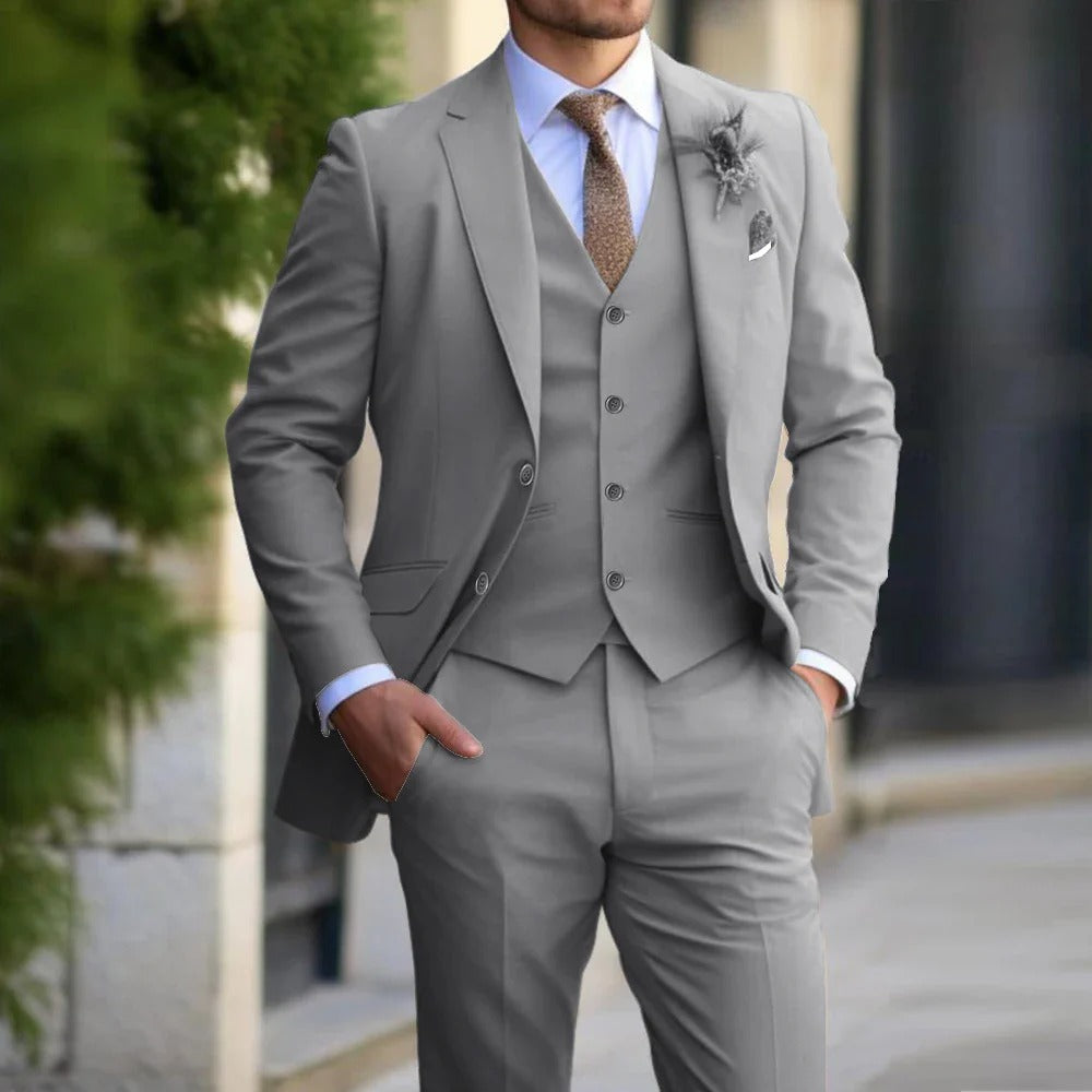 Men's Slim Fit 3-Piece Formal Suit