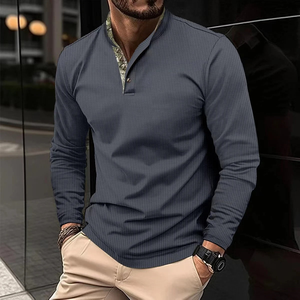 Men's Slim-Fit Casual Shirt