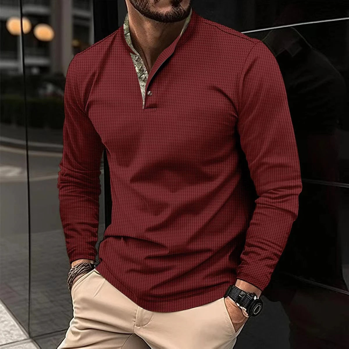 Men's Slim-Fit Casual Shirt