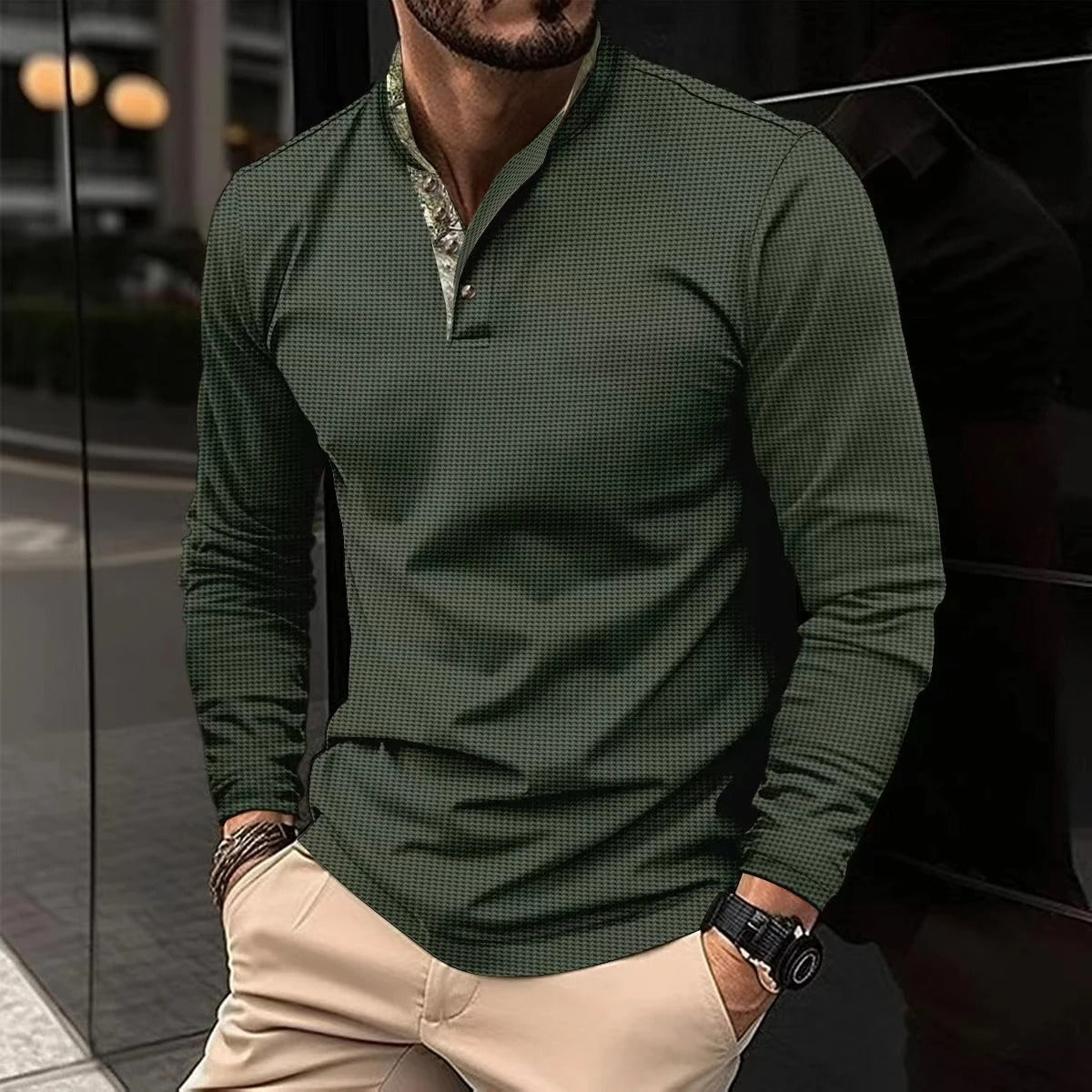 Men's Slim-Fit Casual Shirt