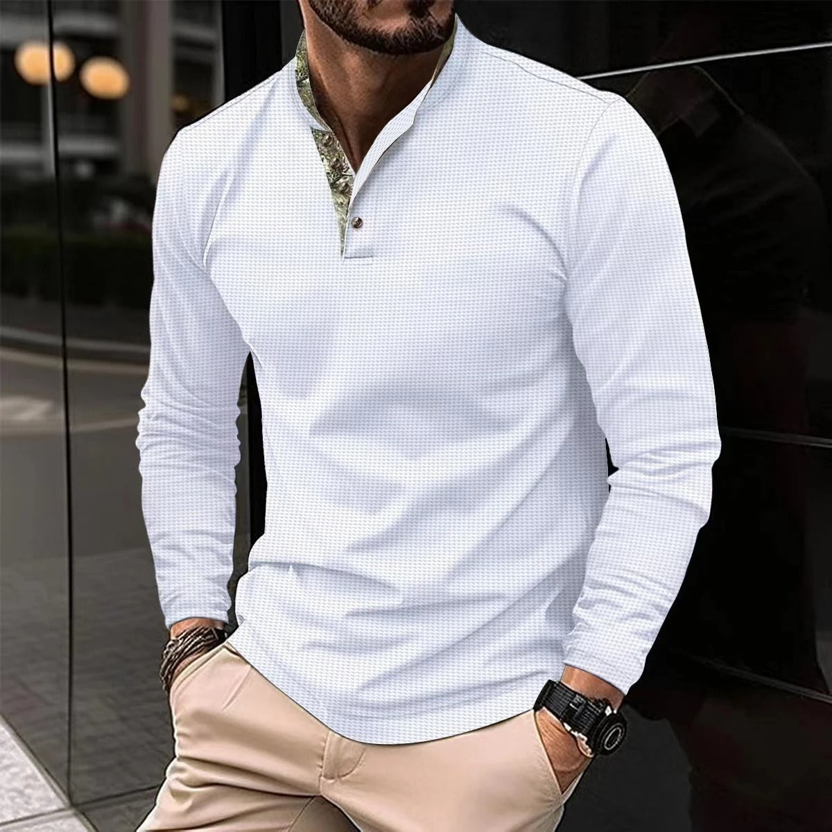 Men's Slim-Fit Casual Shirt