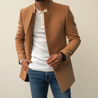 Men's Slim Fit Mandarin Collar Jacket