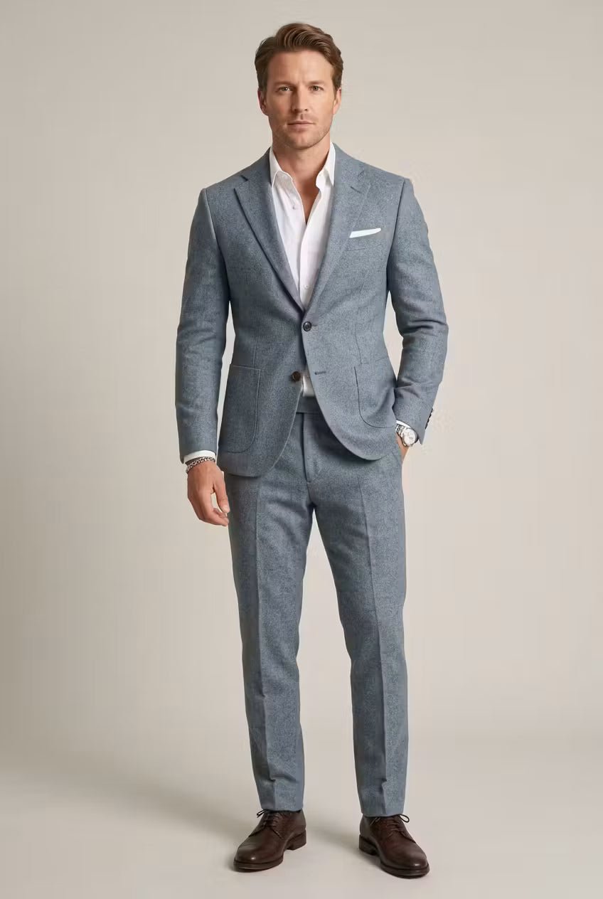 Men's Slim-Fit Two-Piece Professional Suit