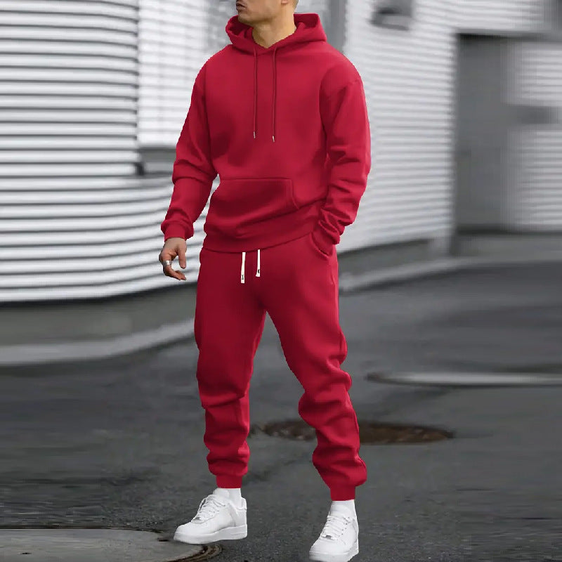 Men's Sporty Hoodie Tracksuit in High-Quality Sweatshirt Fabric