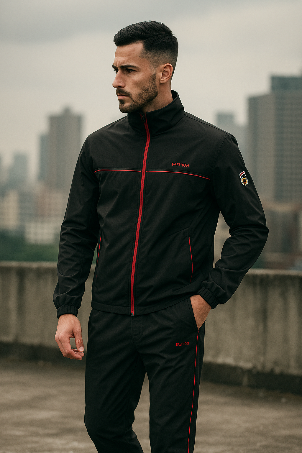 Men's Sporty Tracksuit in Soft Fabric