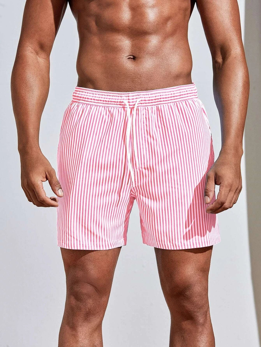Men's Striped Comfortable Swim Shorts
