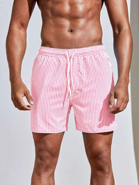 Men's Striped Comfortable Swim Shorts