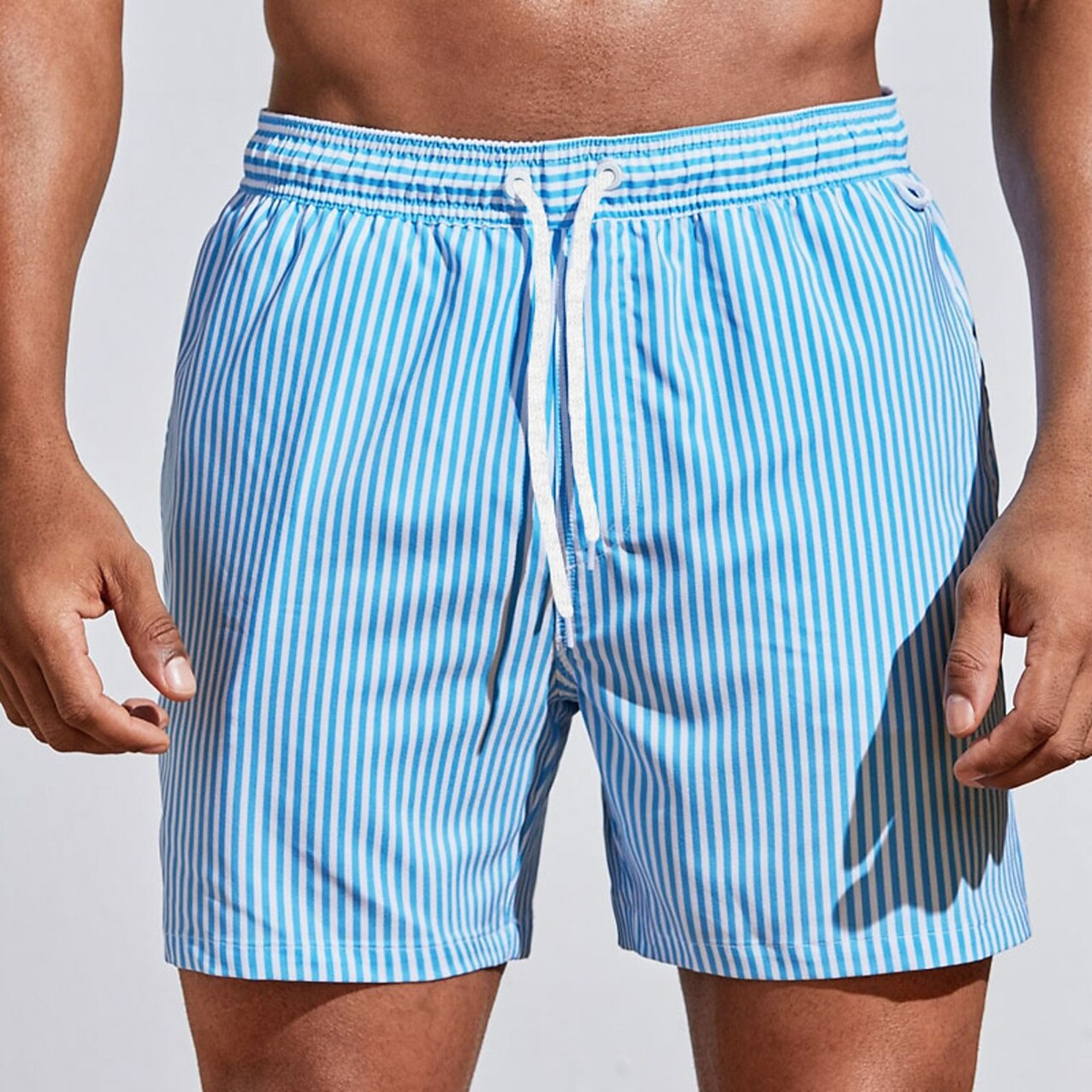 Men's Striped Swim Shorts