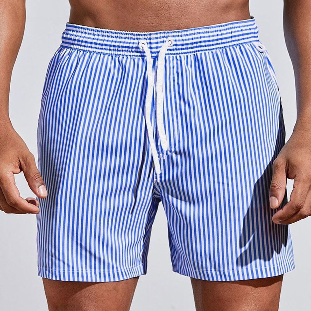 Men's Striped Swim Shorts