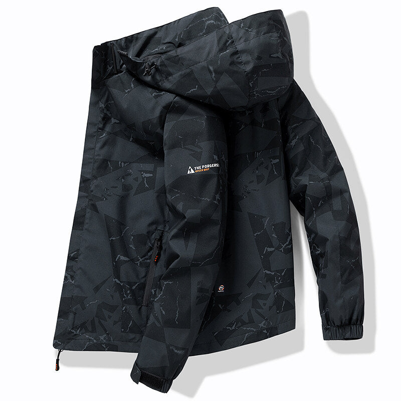 Men's Stylish Hooded Ski Jacket with Sporty Design