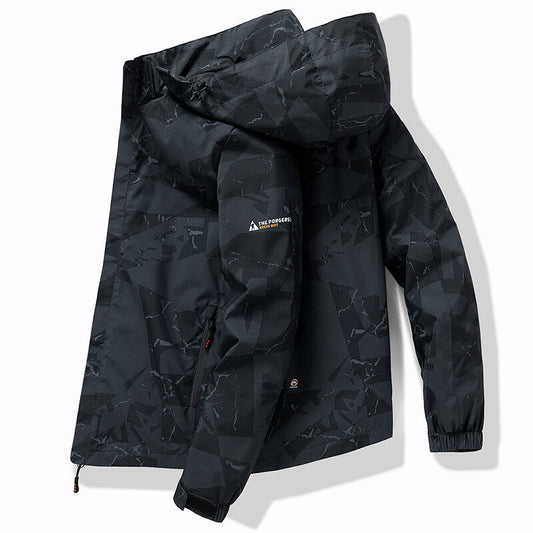 Men's Stylish Hooded Ski Jacket with Sporty Design