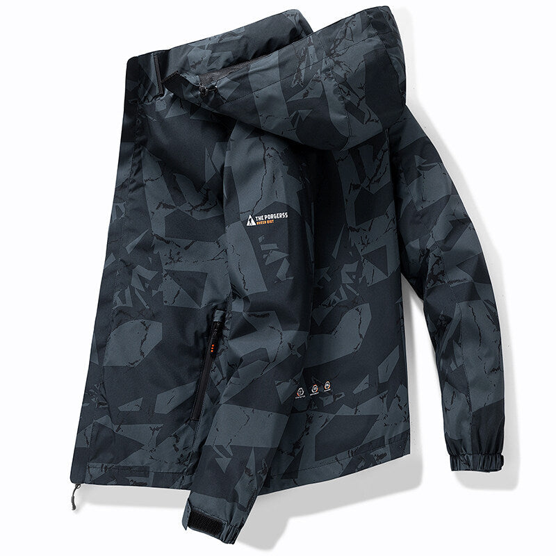 Men's Stylish Hooded Ski Jacket with Sporty Design