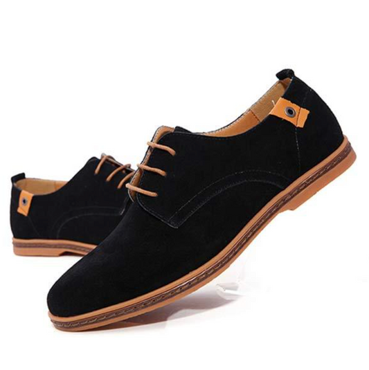 Men's Suede Lace-Up Derby Shoes