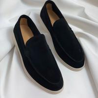 Men's Suede Stitch Detail Loafers