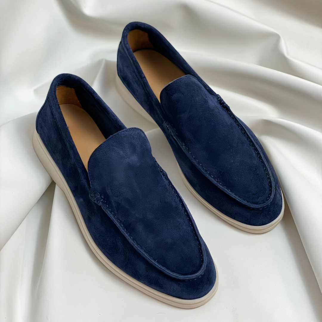 Men's Suede Stitch Detail Loafers