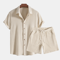 Men's Summer Waffle Knit Lounge Set