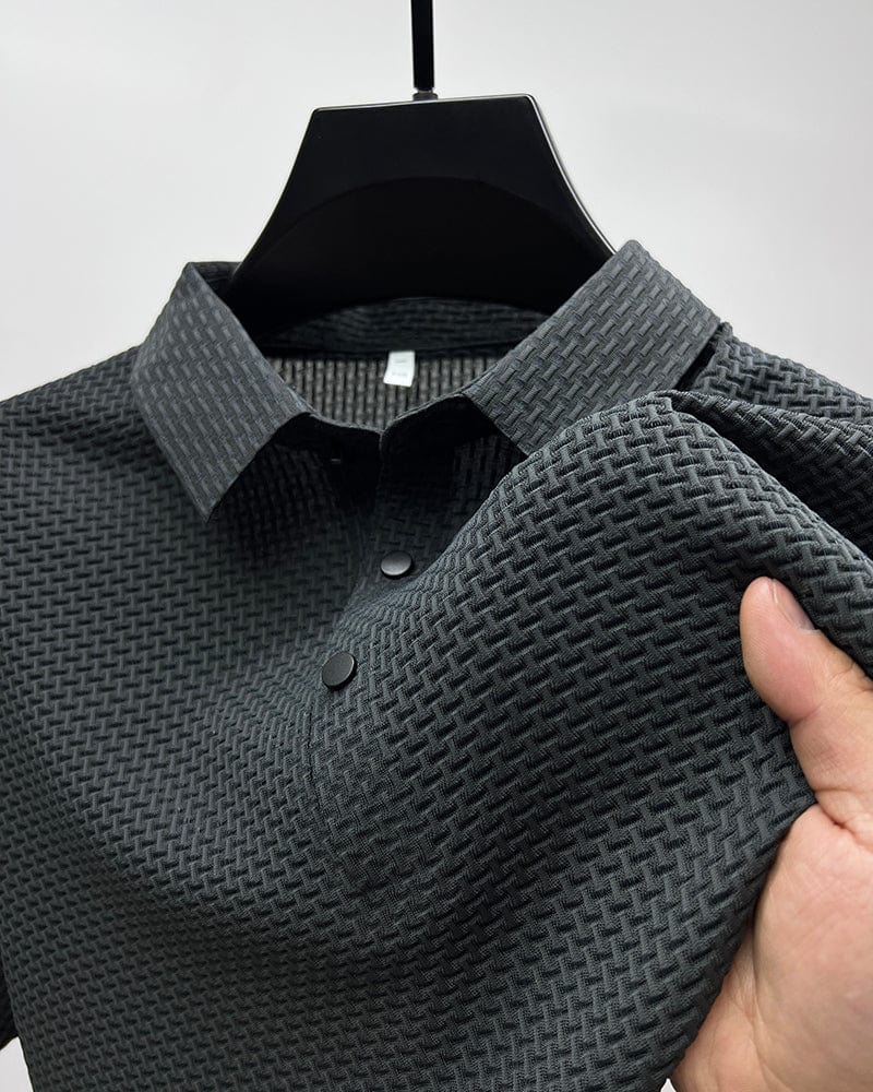 Men's Textured Classic Fit Polo Shirt