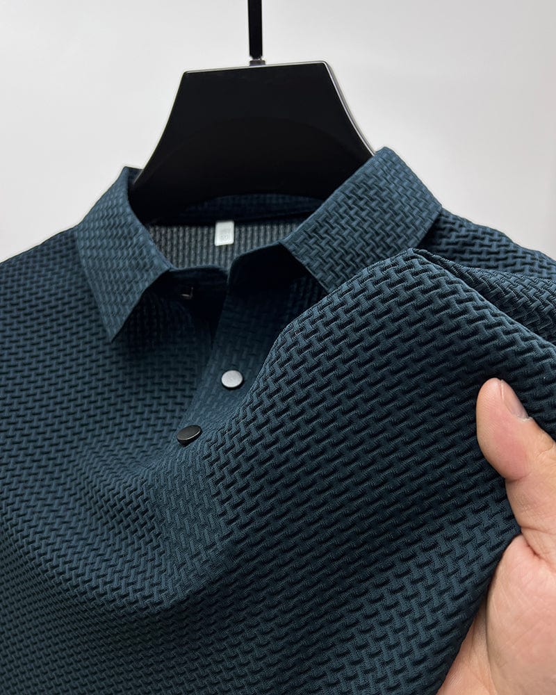 Men's Textured Classic Fit Polo Shirt