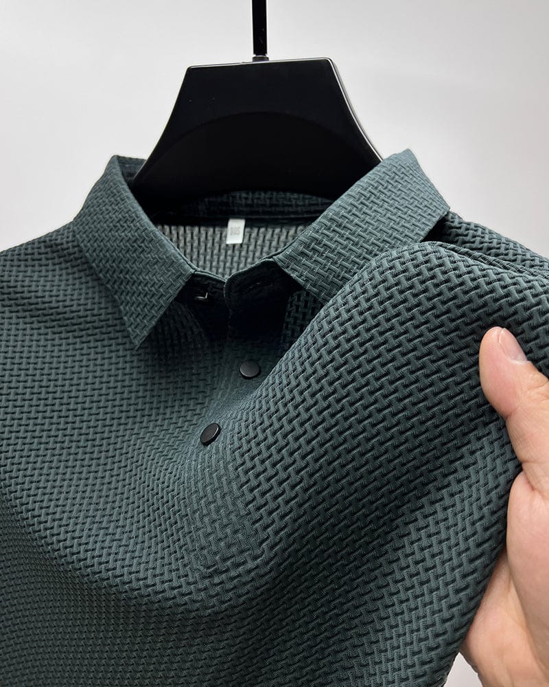Men's Textured Classic Fit Polo Shirt