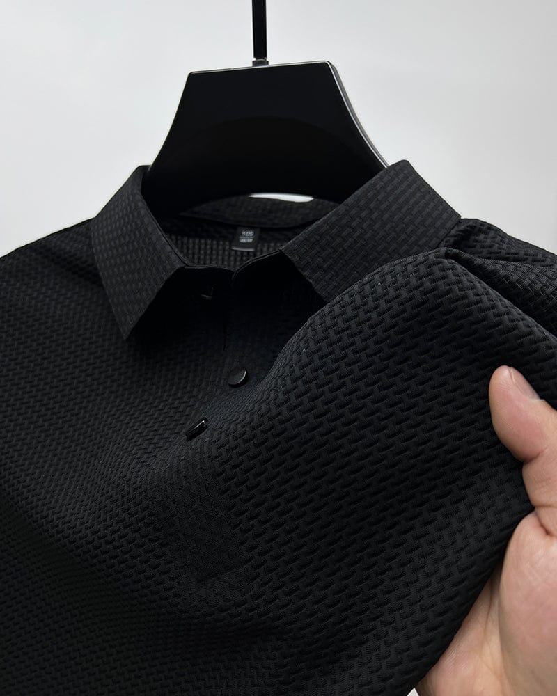 Men's Textured Classic Fit Polo Shirt