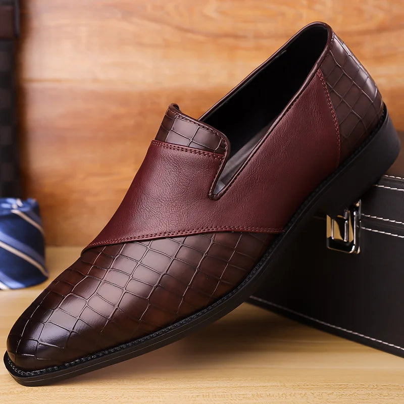 Men's Textured Slip-On Loafers