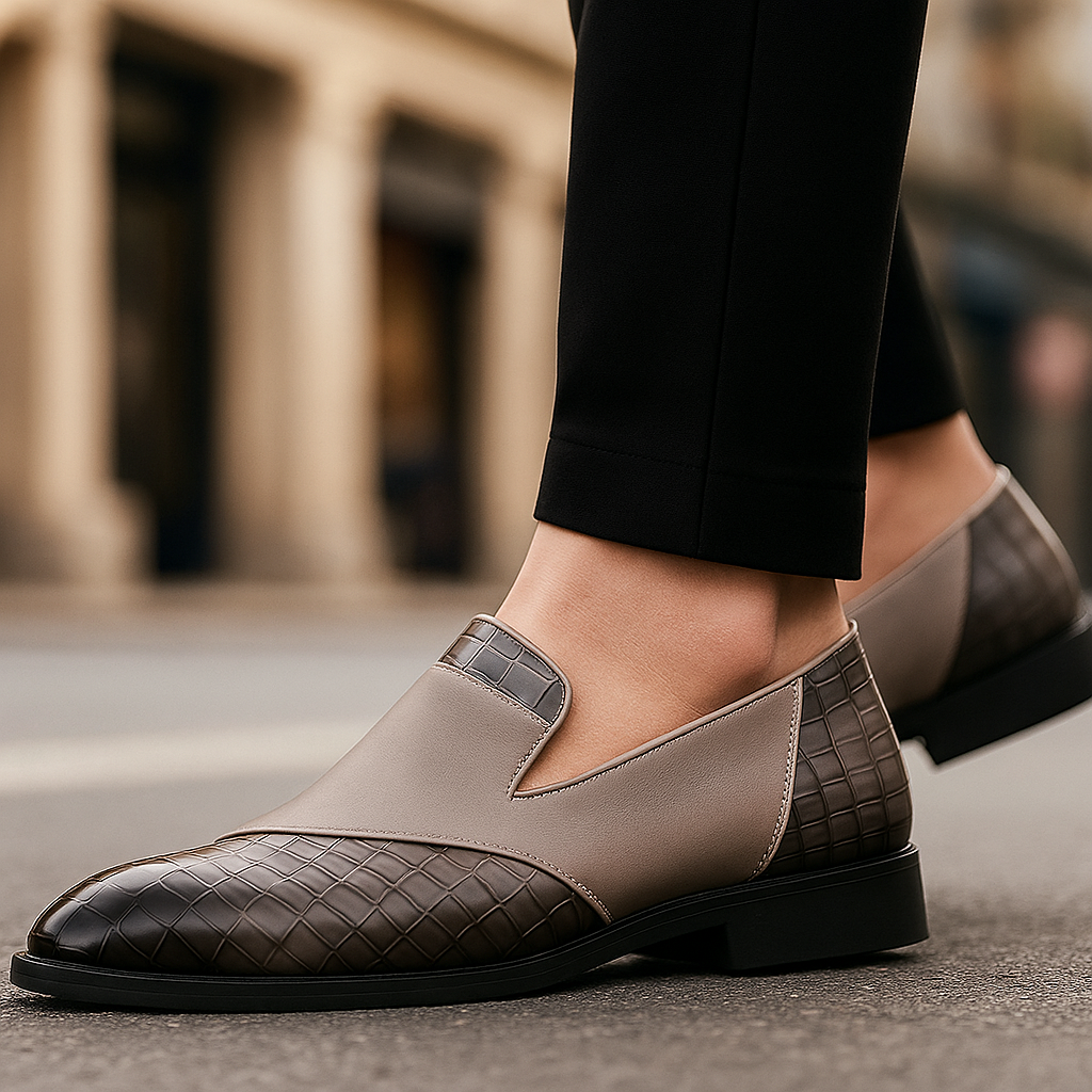 Men's Textured Slip-On Loafers
