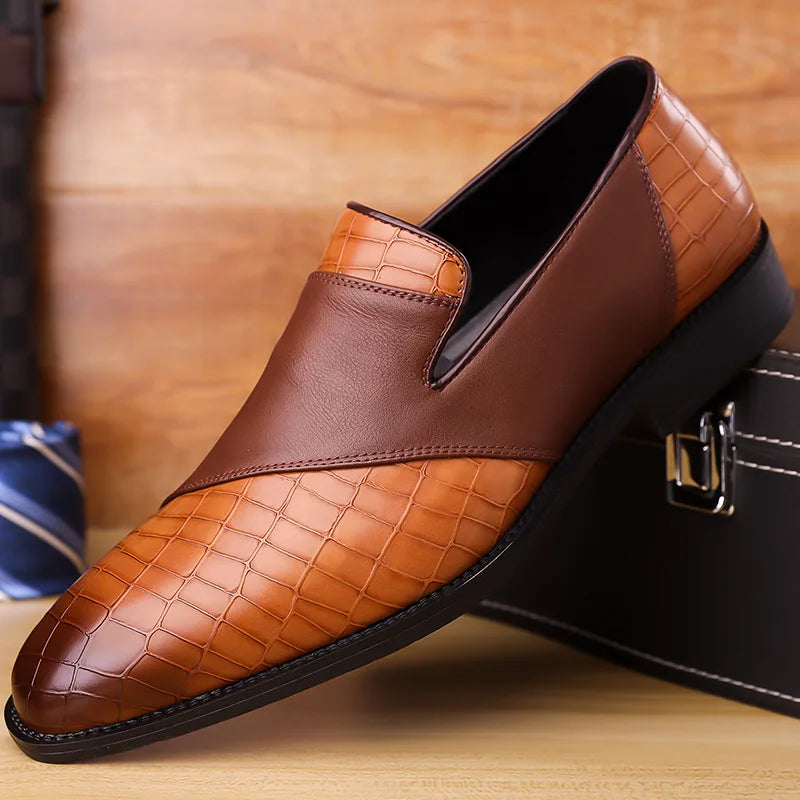 Men's Textured Slip-On Loafers