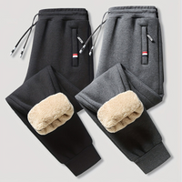 Men's Thermal Trousers - Warm Winter Pants with Drawstring for Sports and Casual Wear