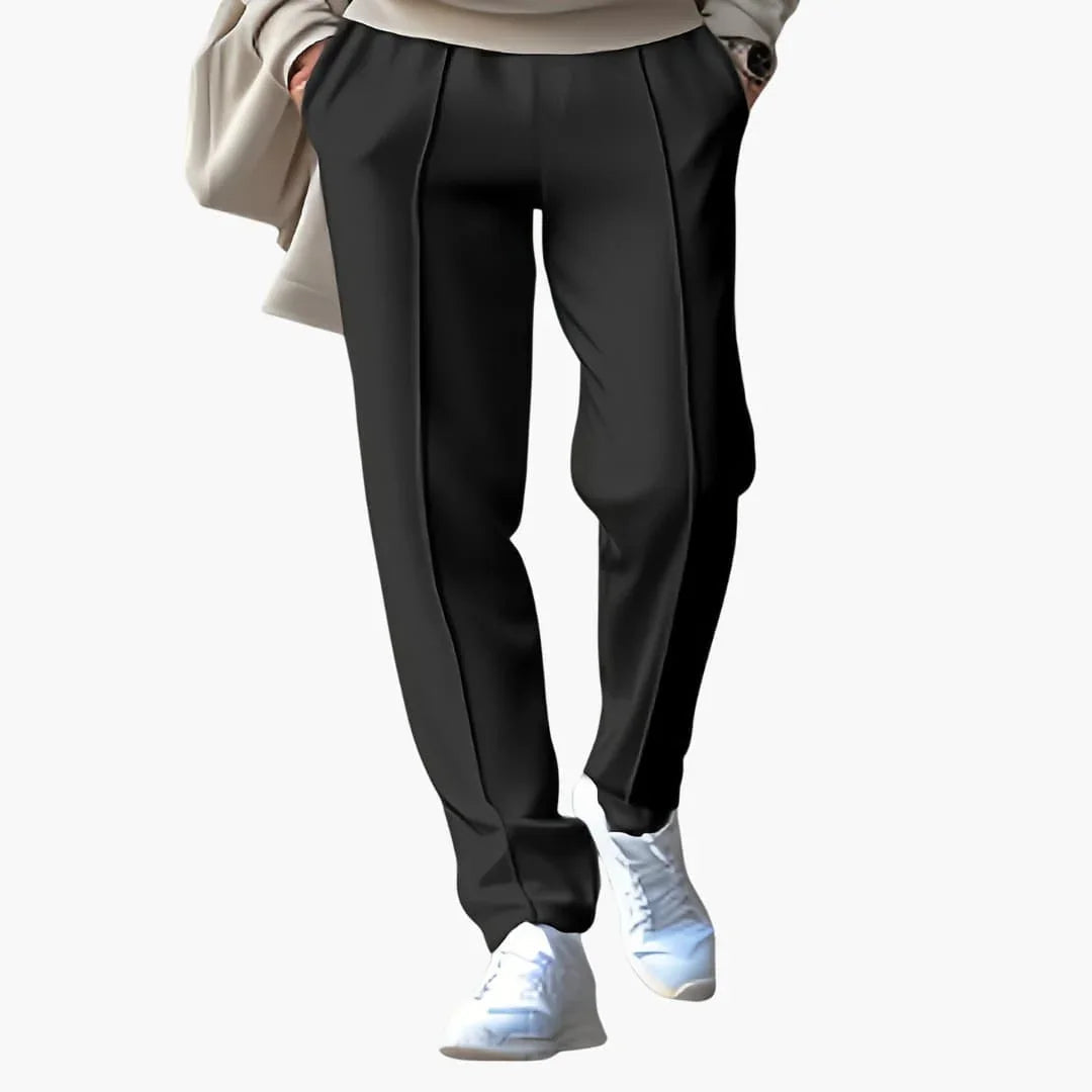 Men's Trousers with Elastic Waistband and Side Pockets