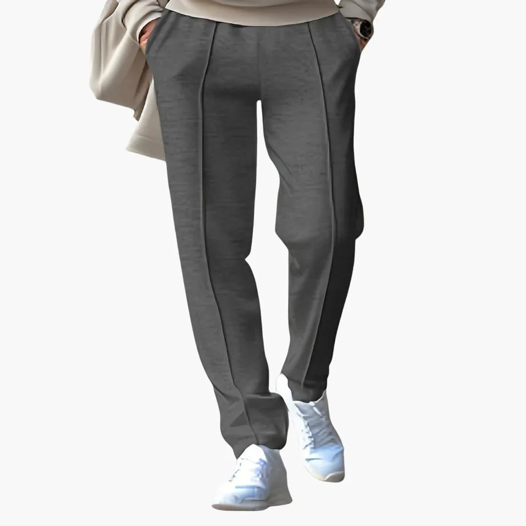 Men's Trousers with Elastic Waistband and Side Pockets