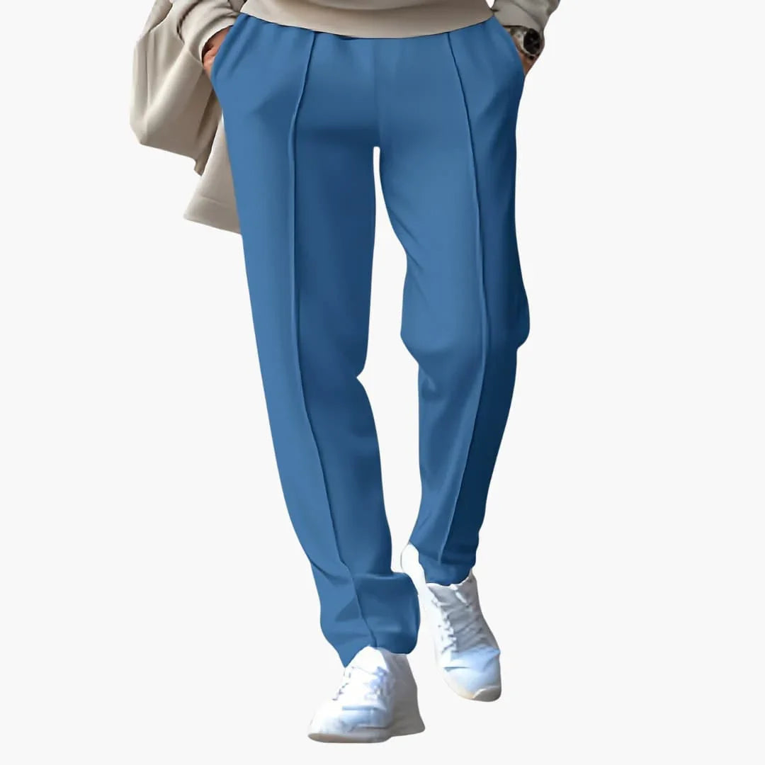 Men's Trousers with Elastic Waistband and Side Pockets