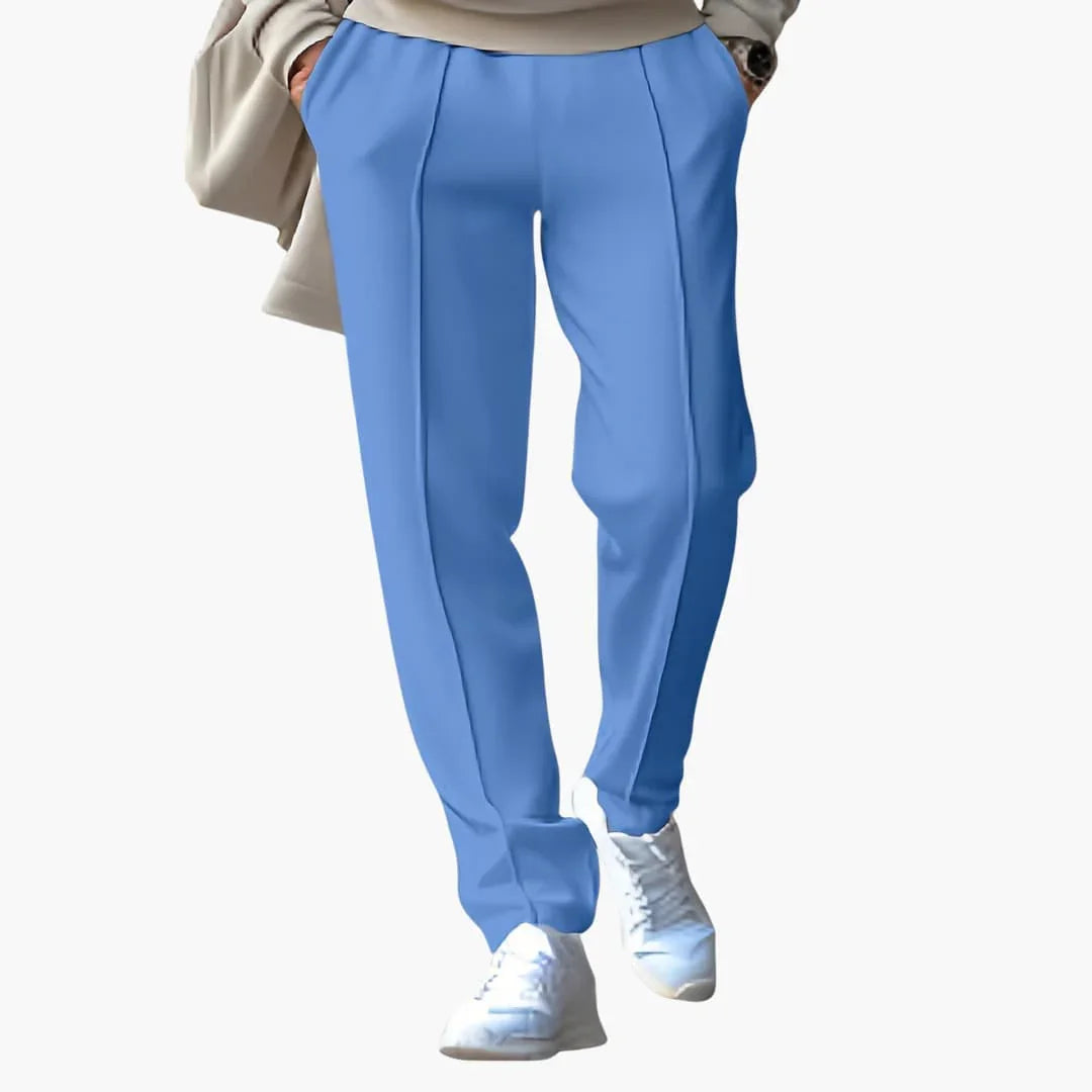 Men's Trousers with Elastic Waistband and Side Pockets