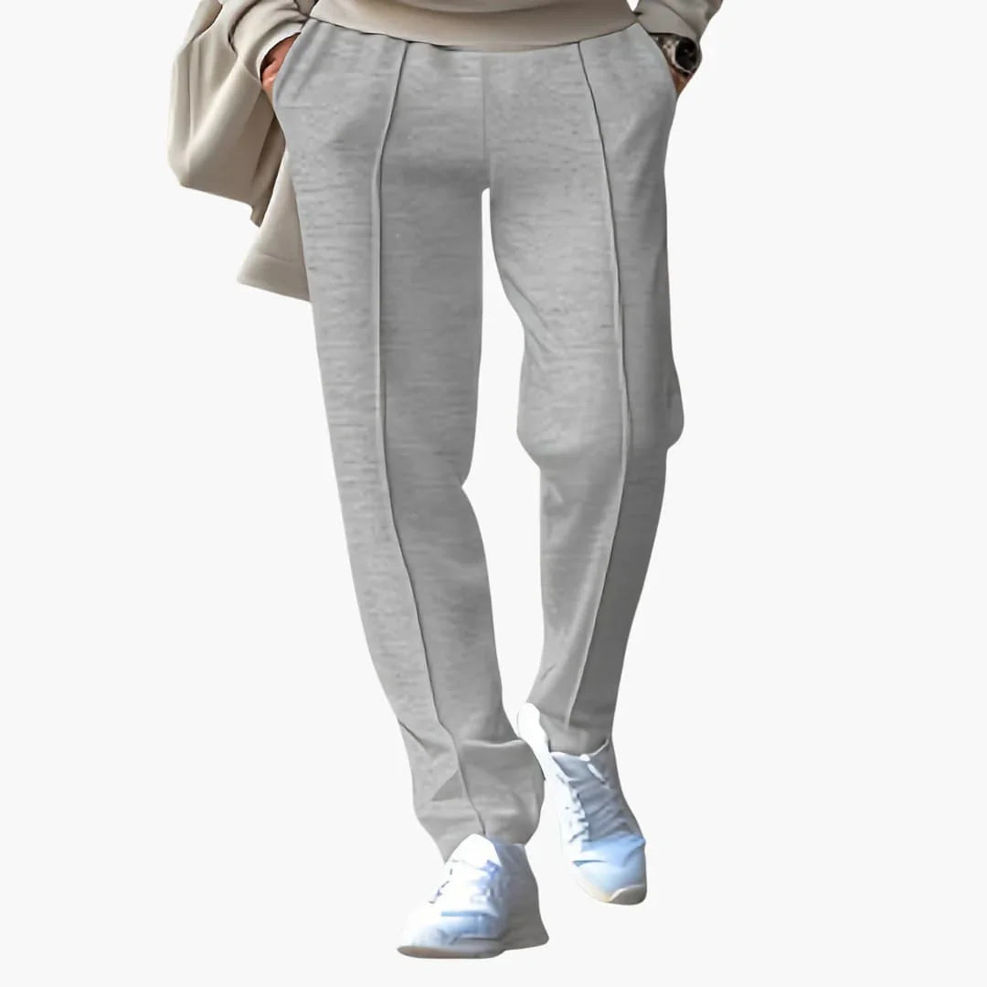 Men's Trousers with Elastic Waistband and Side Pockets
