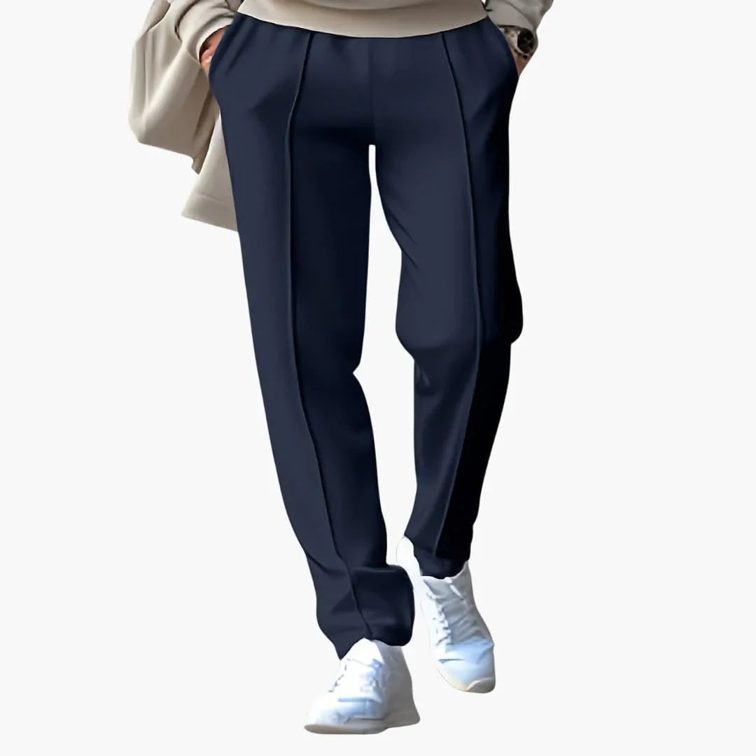 Men's Trousers with Elastic Waistband and Side Pockets