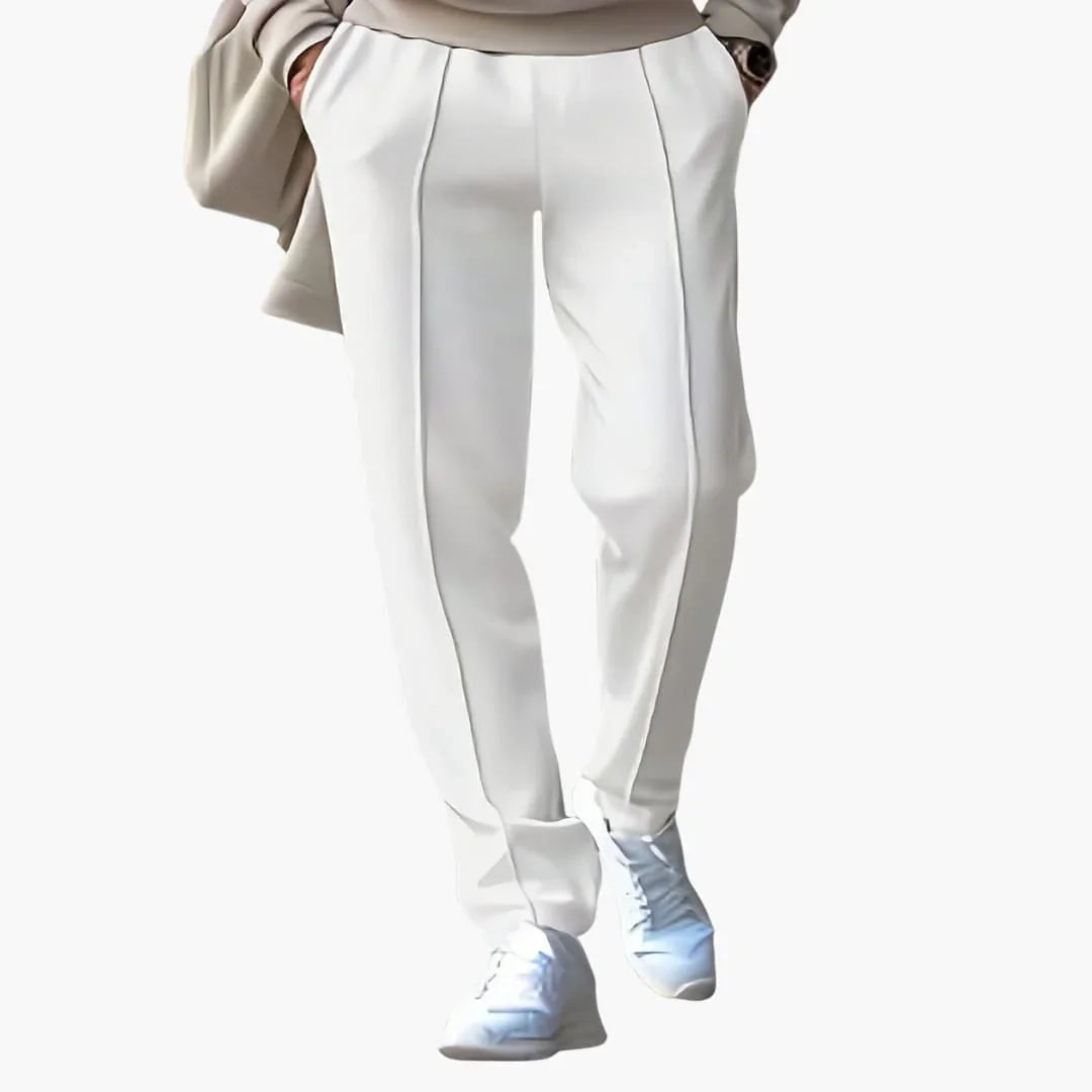Men's Trousers with Elastic Waistband and Side Pockets