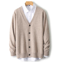 Men's V-Neck Button-Front Cardigan