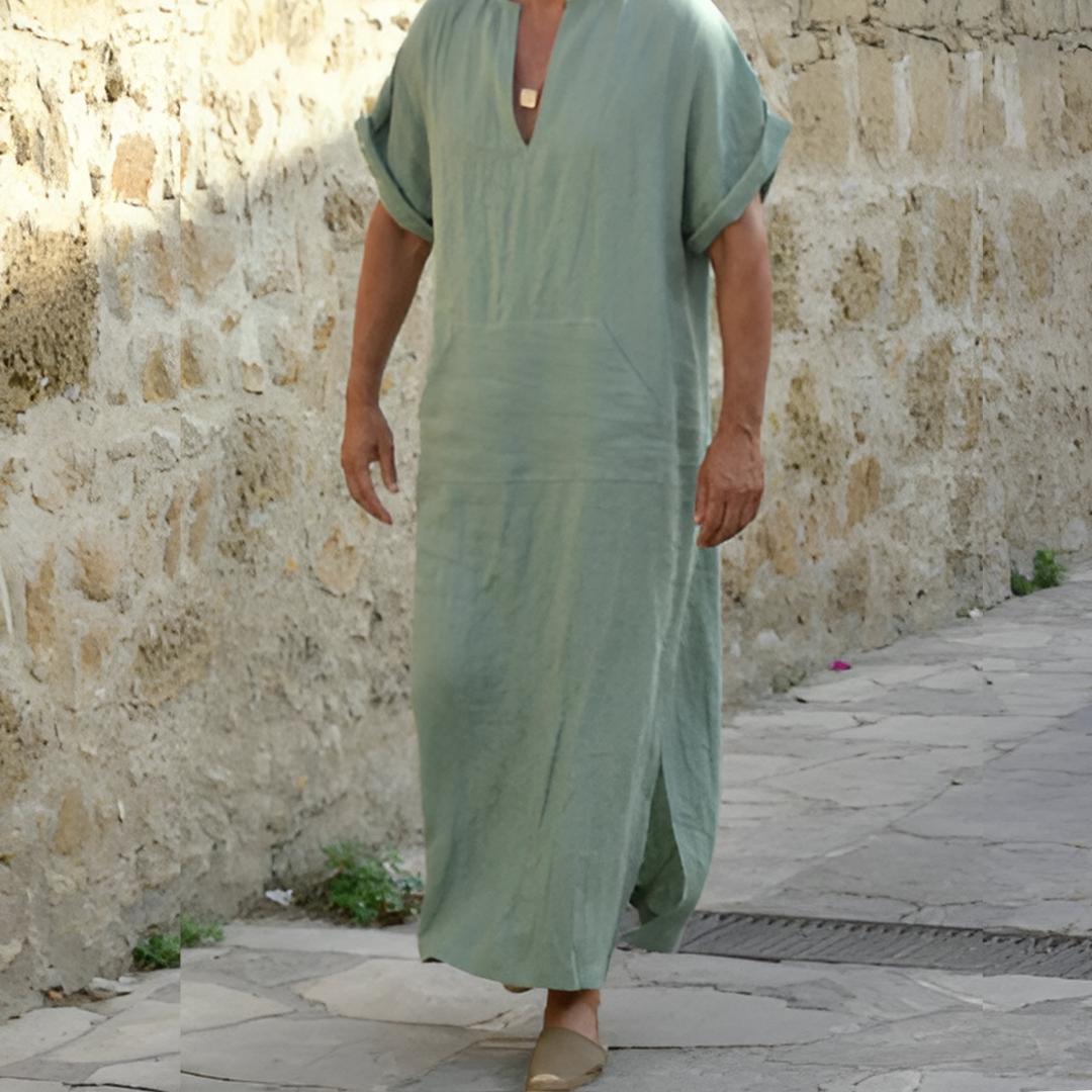 Men's V-Neck Long Shirt