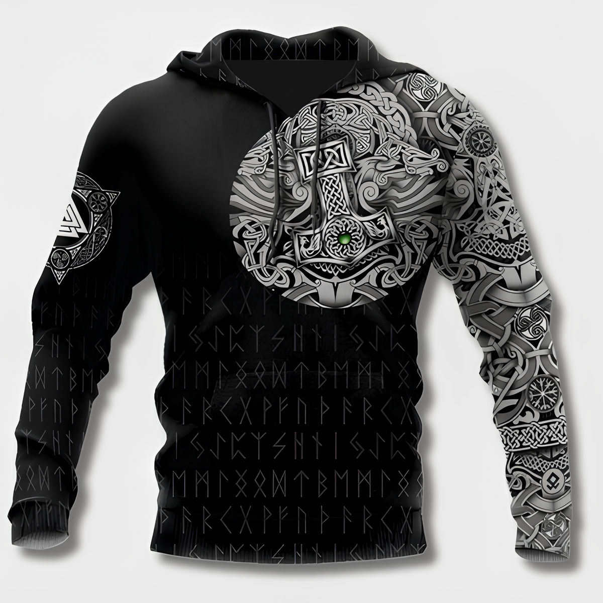 Men's Viking Style Cotton Hoodie
