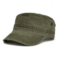 Men's Vintage Adjustable Military-Style Cap
