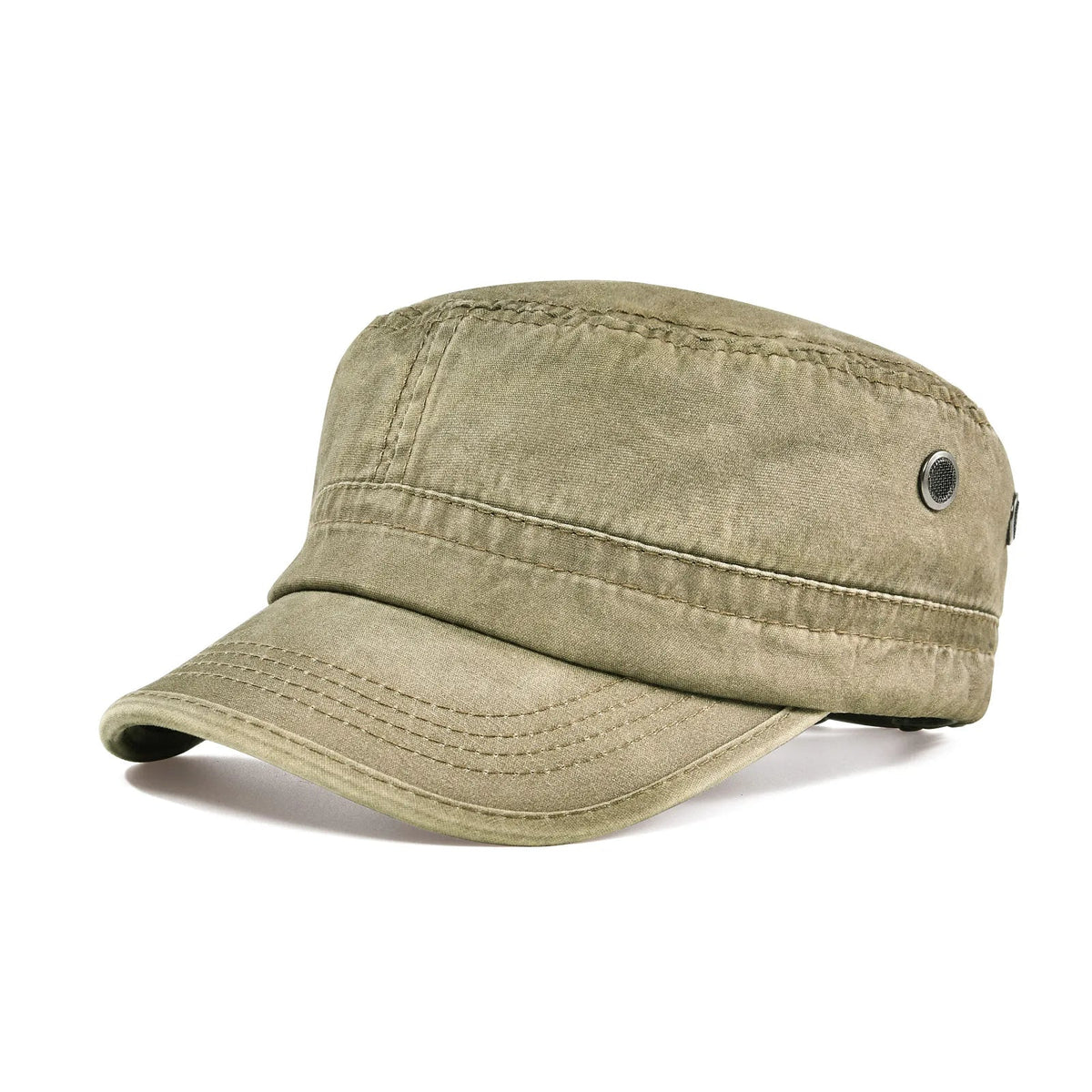 Men's Vintage Adjustable Military-Style Cap