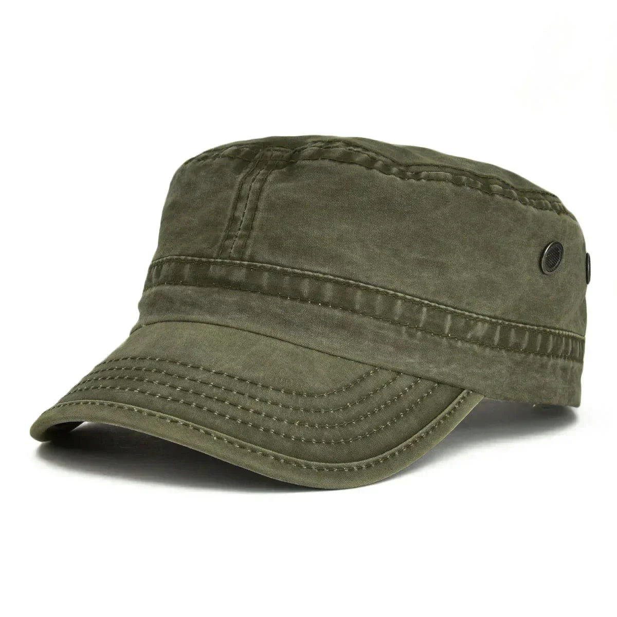 Men's Vintage Adjustable Military-Style Cap