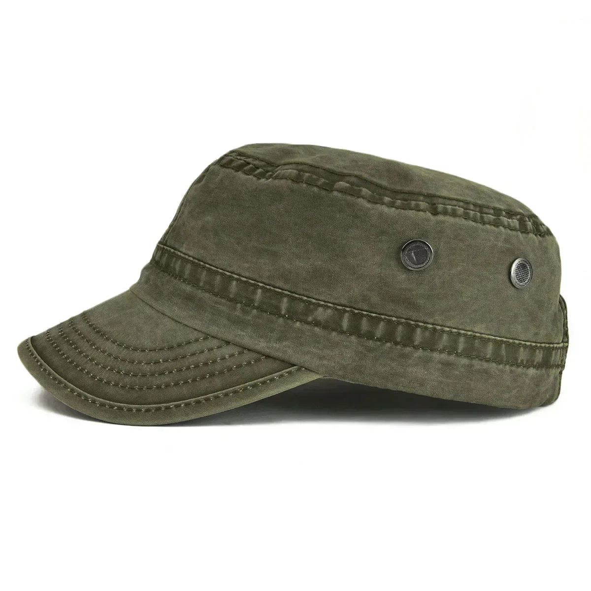 Men's Vintage Adjustable Military-Style Cap